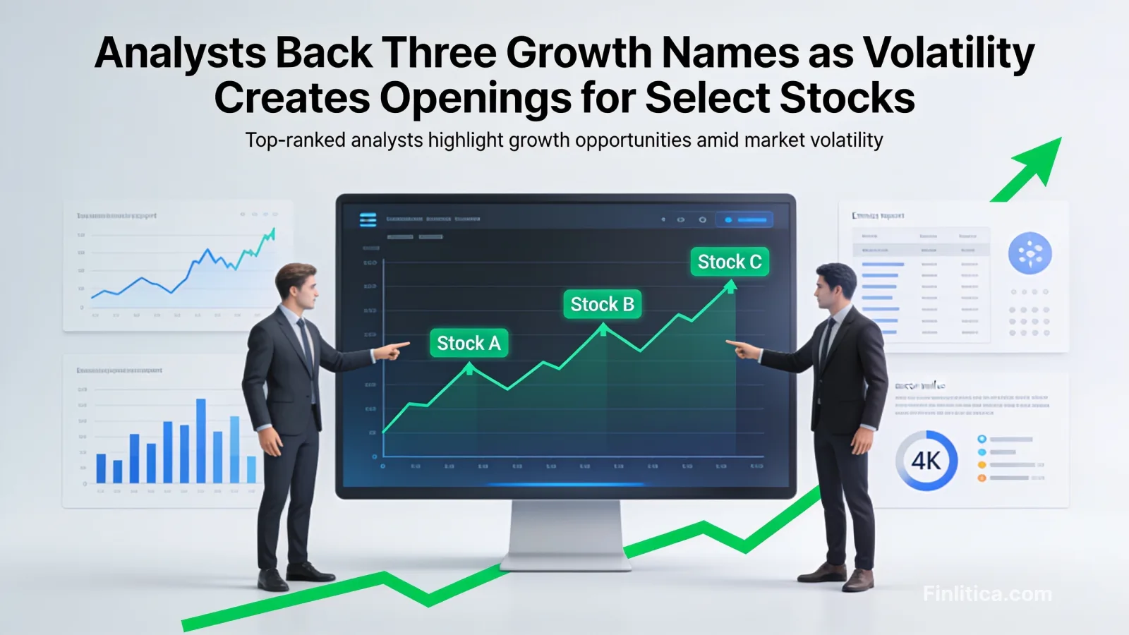 Analysts Back Three Growth Names as Volatility Creates Openings for Select Stocks