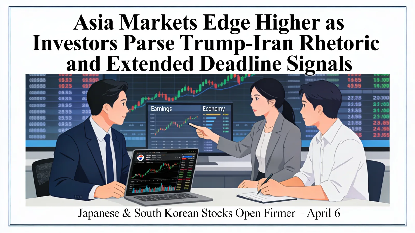 Asia markets edge higher as investors parse Trump-Iran rhetoric and extended deadline signals