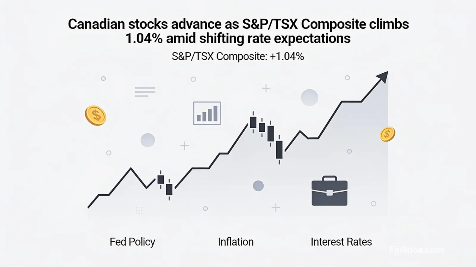 Canadian stocks advance as S&P/TSX Composite climbs 1.04% amid shifting rate expectations
