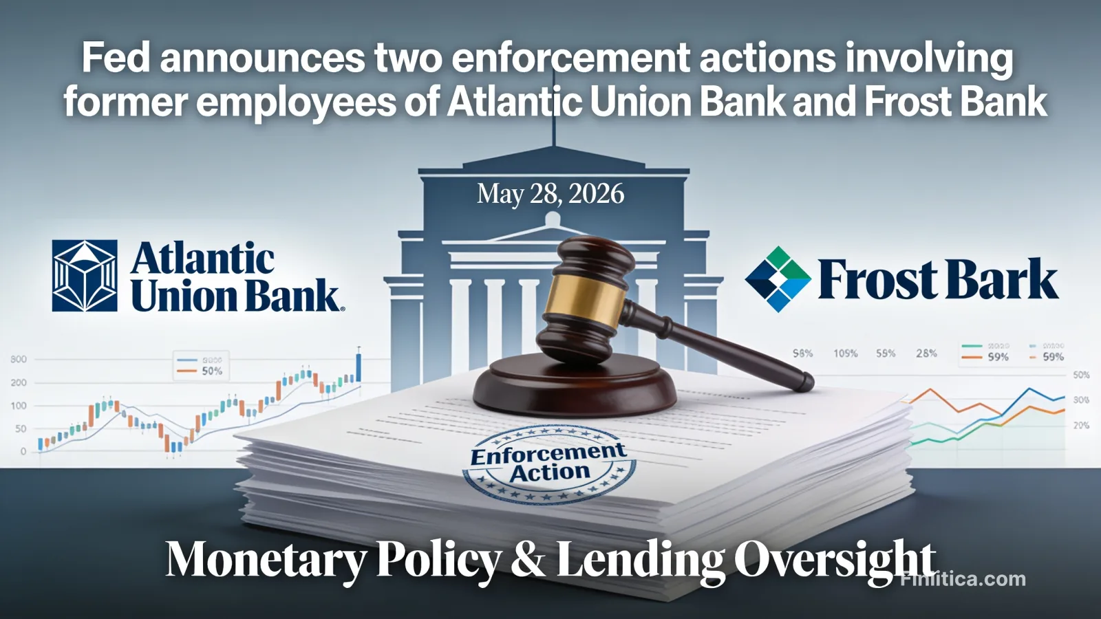 Fed announces two enforcement actions involving former employees of Atlantic Union Bank and Frost Bank
