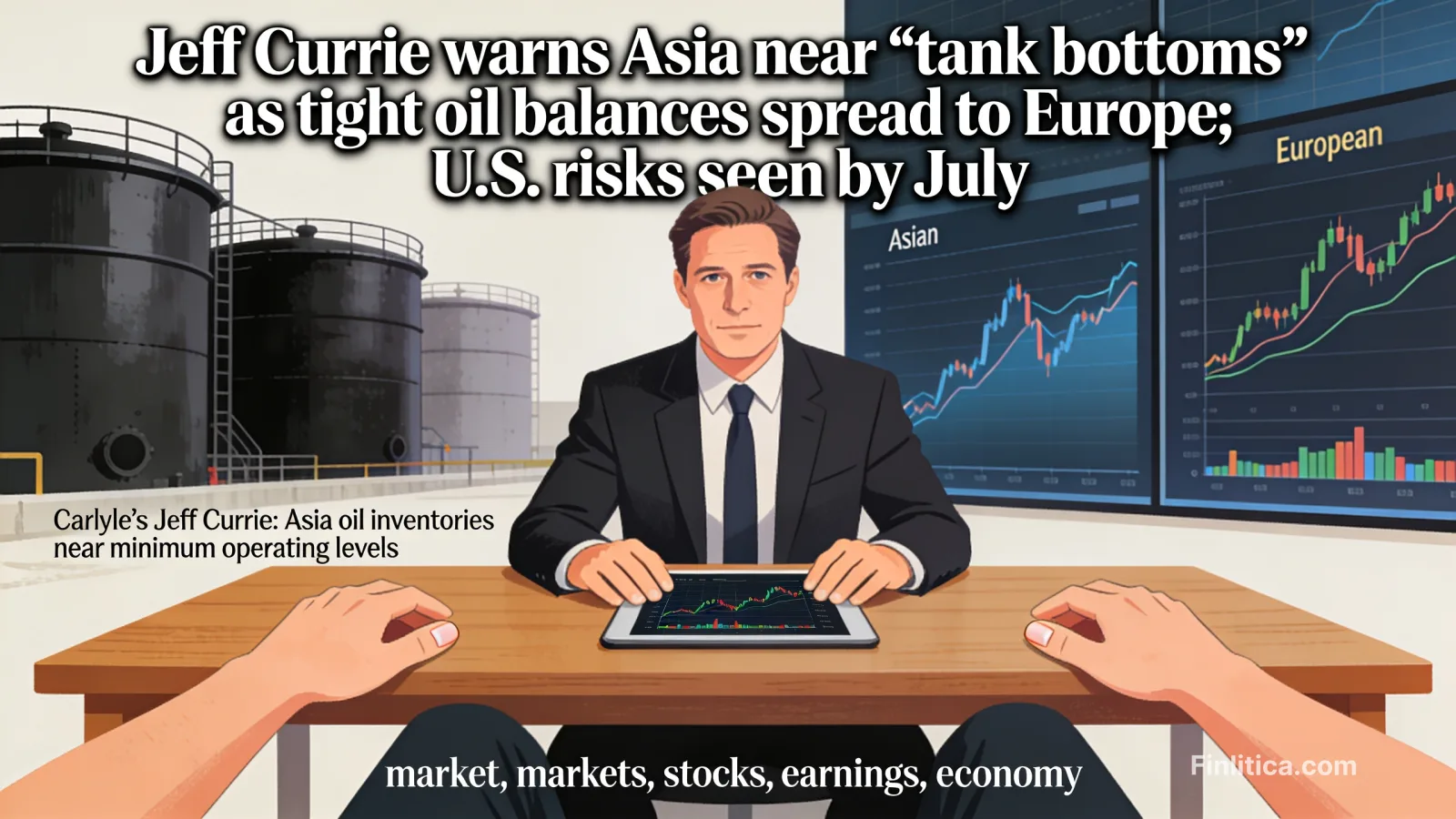 Jeff Currie warns Asia near ‘tank bottoms’ as tight oil balances spread to Europe; U.S. risks seen by July
