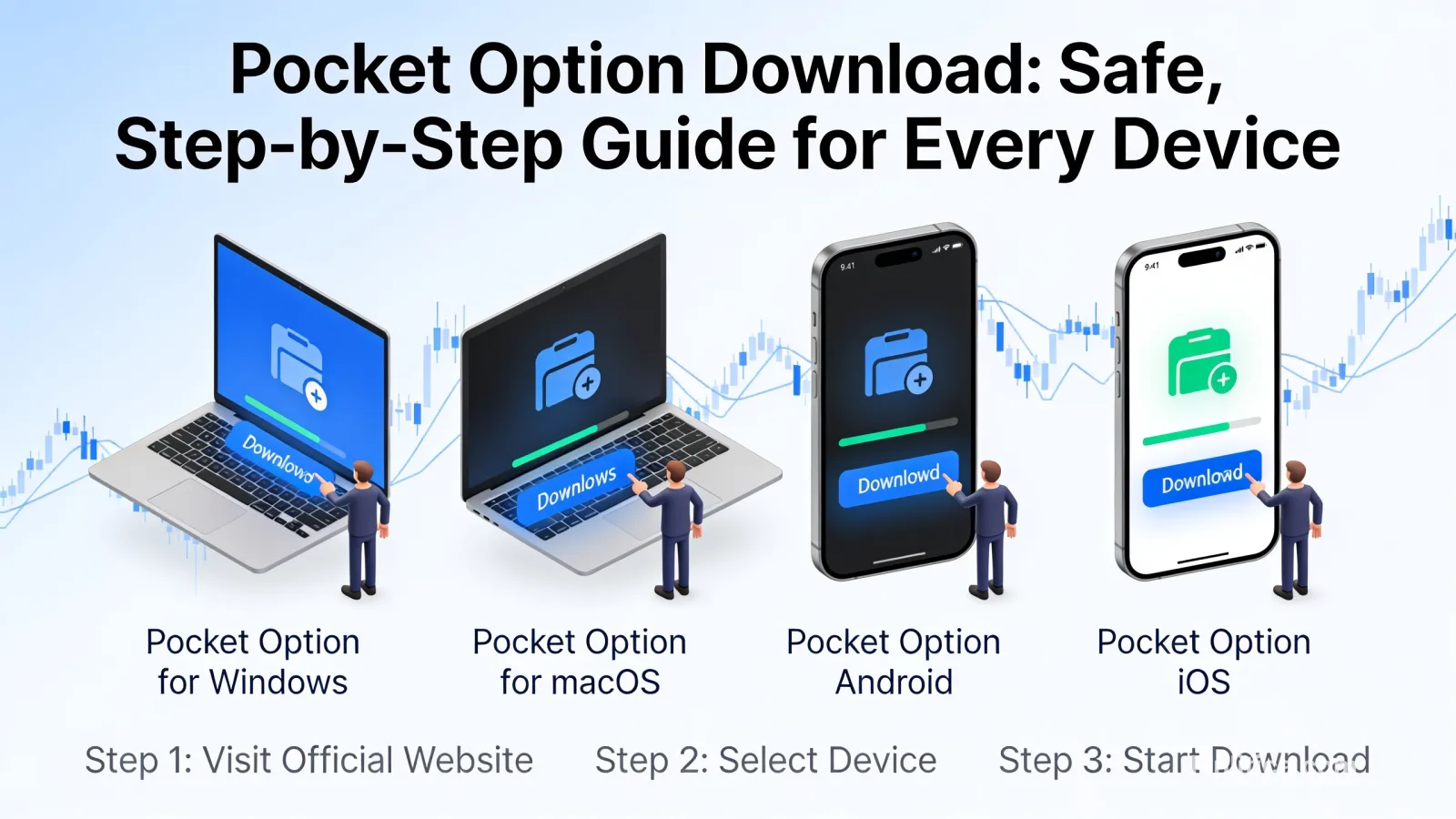 Descarga de Pocket Option: Guía segura, paso‑a‑paso para todos los dispositivos