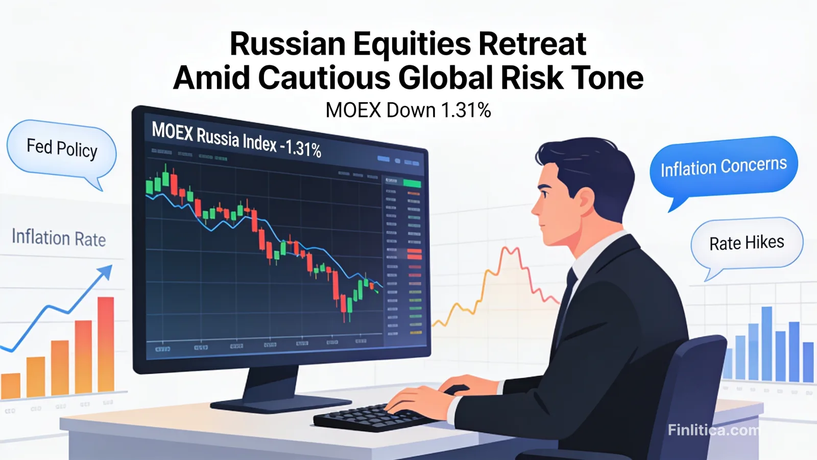 Russian equities retreat as MOEX slips 1.31% amid cautious global risk tone