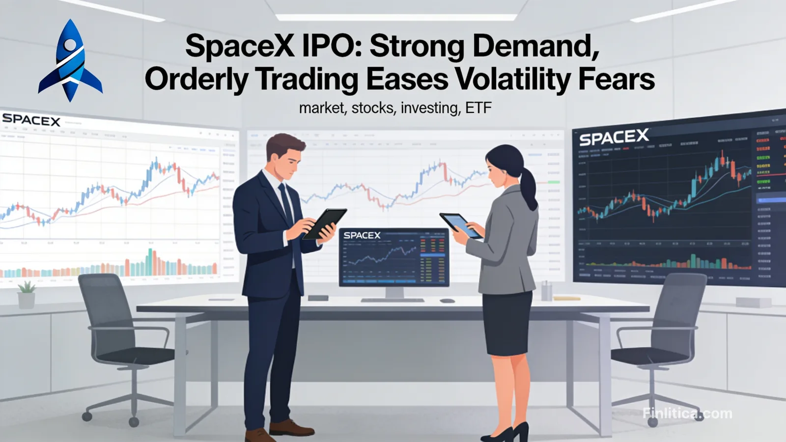 SpaceX IPO opens to strong demand with orderly trading, easing volatility fears