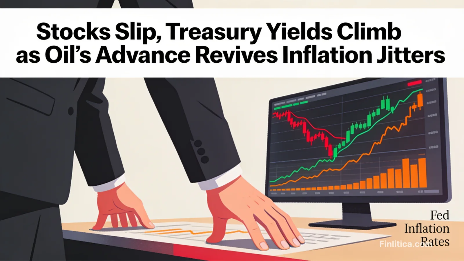 Stocks Slip, Treasury Yields Climb as Oil’s Advance Revives Inflation Jitters