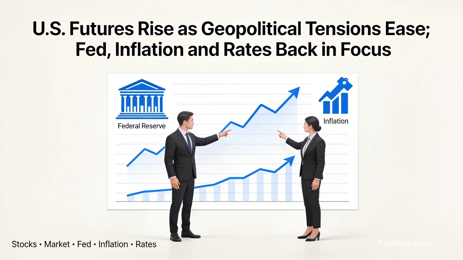 U.S. Futures Rise as Geopolitical Tensions Ease; Fed, Inflation and Rates Back in Focus