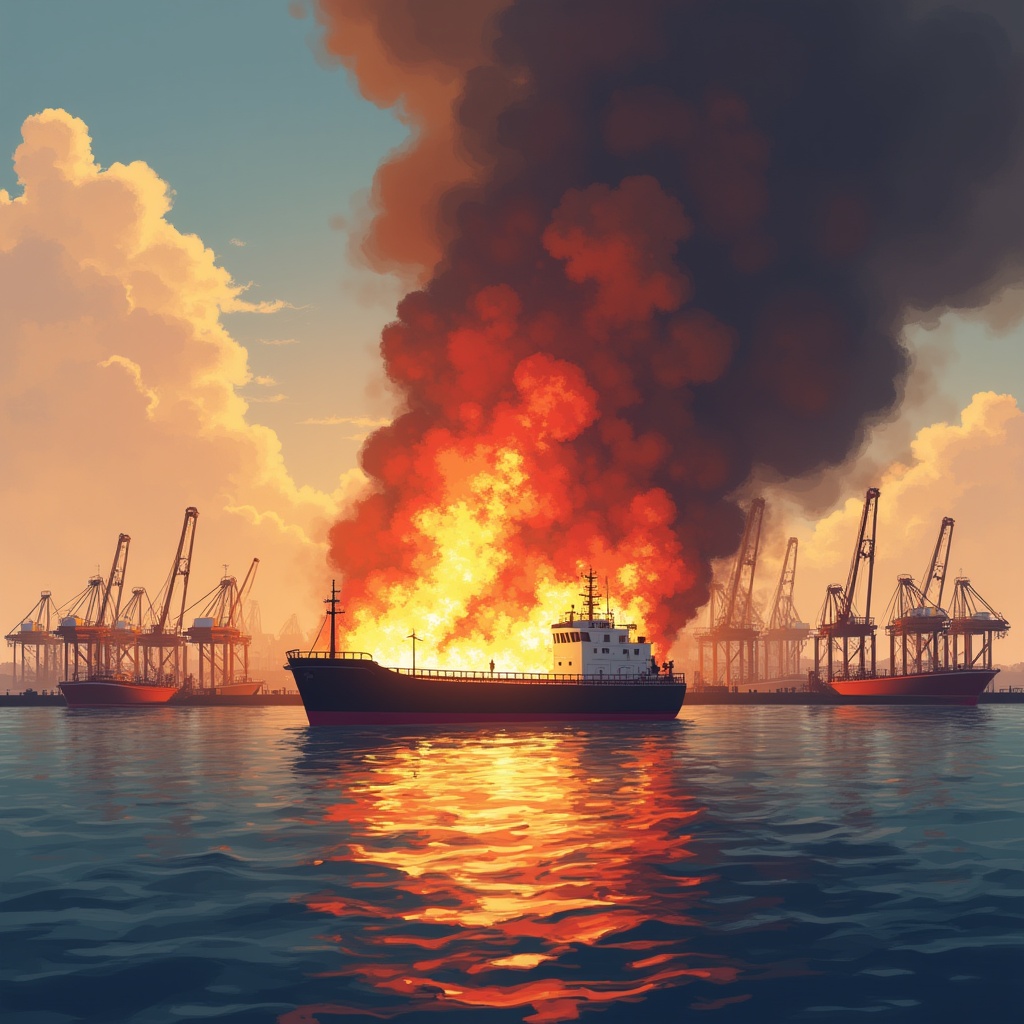 Drone strike ignites major fire at UAE’s Fujairah oil hub, spotlighting a key shipping choke-point bypass